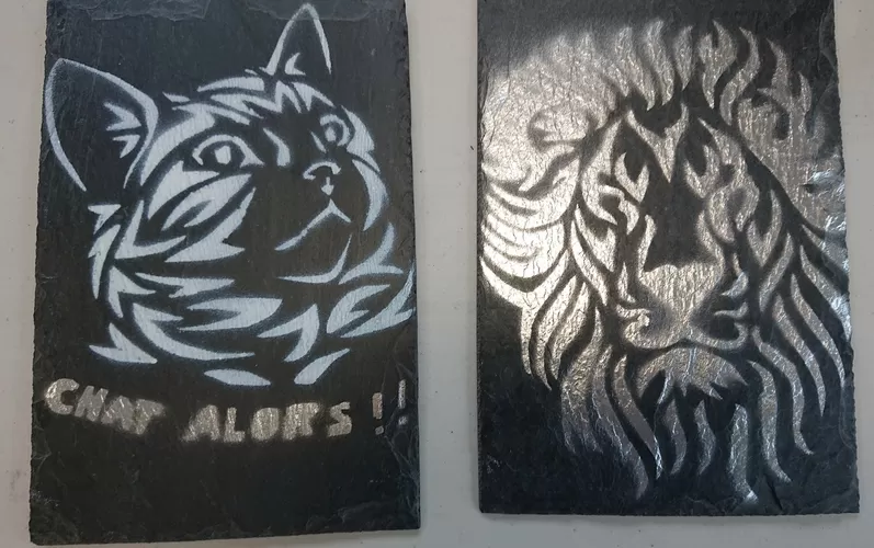 Atelier itinérants - Pochoirs sur ardoise