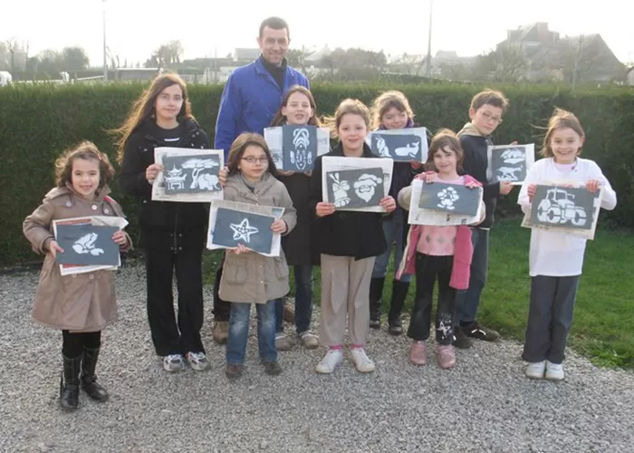 Pochoirs sur ardoise